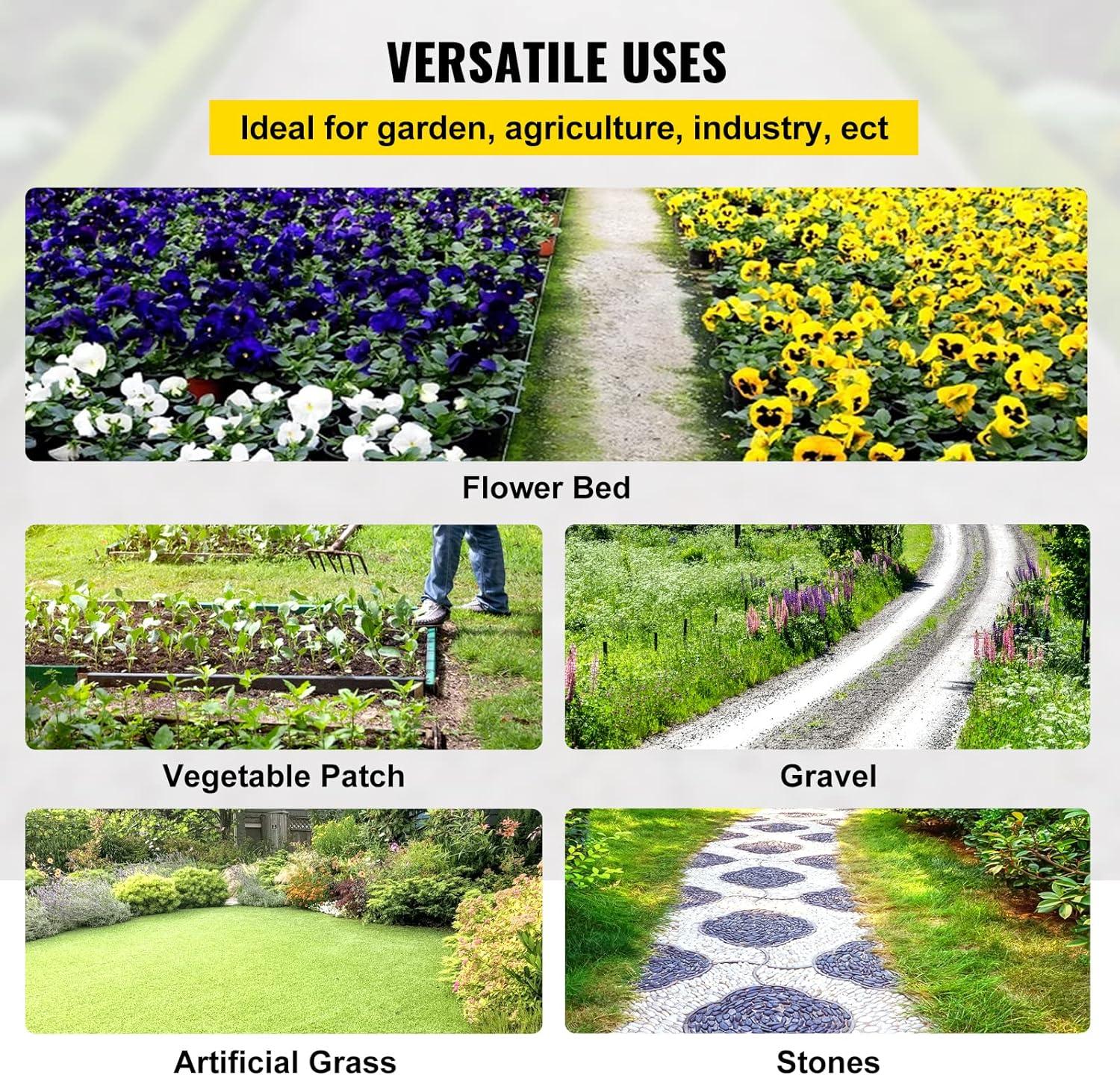 imageHappybuy Weed Barrier Landscape Fabric Heavy Duty 4FTx250FT Geotextile Fabric 5Oz Woven Weed Block Gardening Mat Garden Weed Fabric Good Permeability for Flower Bed Driveway Fabric Ground Cover65FTx300FT3OZ