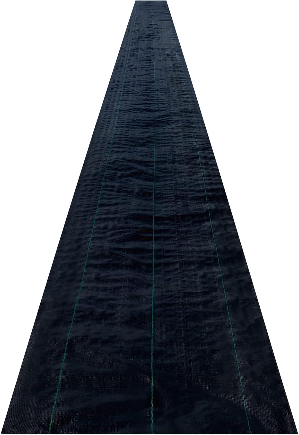 imageHappybuy Weed Barrier Landscape Fabric Heavy Duty 4FTx250FT Geotextile Fabric 5Oz Woven Weed Block Gardening Mat Garden Weed Fabric Good Permeability for Flower Bed Driveway Fabric Ground Cover6FTx300FT3OZ