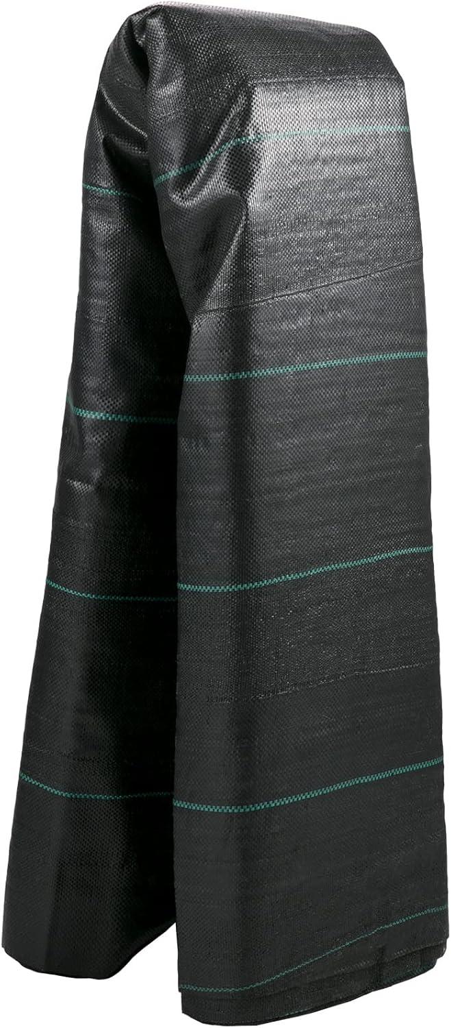 imageHappybuy Weed Barrier Landscape Fabric Heavy Duty 4FTx250FT Geotextile Fabric 5Oz Woven Weed Block Gardening Mat Garden Weed Fabric Good Permeability for Flower Bed Driveway Fabric Ground Cover13FTx60FT5OZ