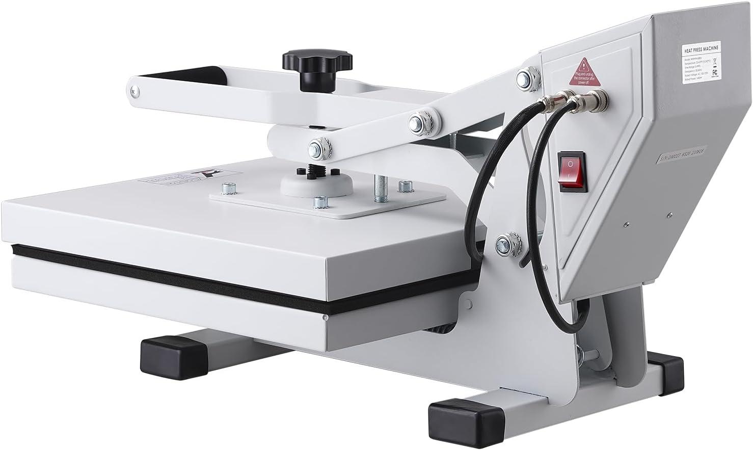 imageVEVOR 15x15 Heat Press Machine 8 in 1 Combo with 30 OZ Tumbler Press ampamp Hat Press Slide Out Heat Press Sublimation Machine for TShirts Hats Caps Tumblers Glass Cans Mugs and Plates Light Green15x15White