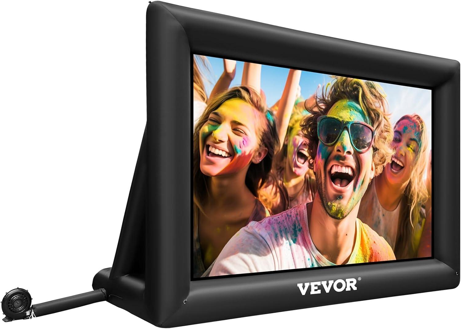 imageVEVOR 16FT Inflatable Movie Screen Outdoor Inflatable Projector Screen with Portable Storage Bag 169 Easy Set Up Movie Projection for Outdoor Backyard Home Theater Theme Party20ft