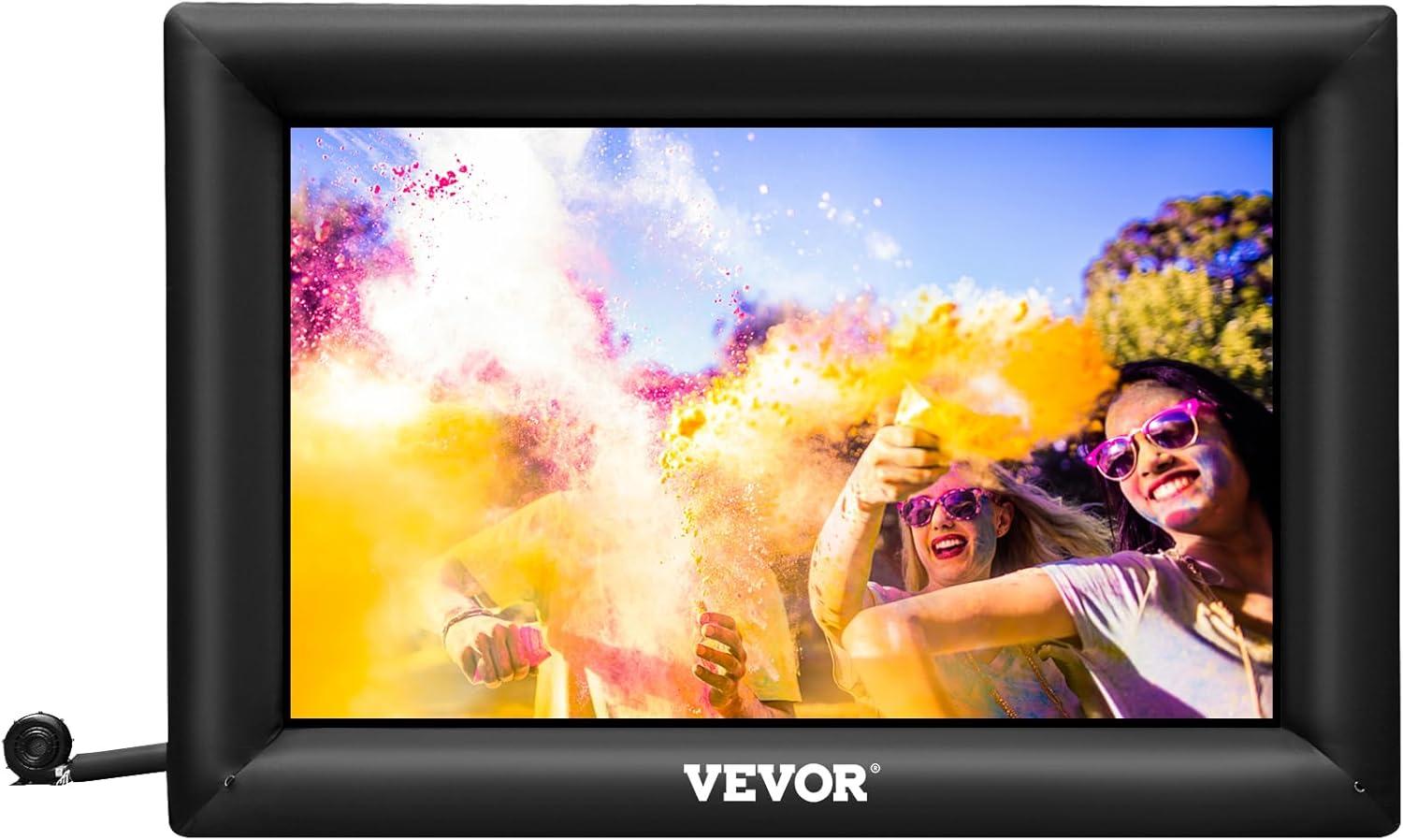 imageVEVOR 16FT Inflatable Movie Screen Outdoor Inflatable Projector Screen with Portable Storage Bag 169 Easy Set Up Movie Projection for Outdoor Backyard Home Theater Theme Party20ft