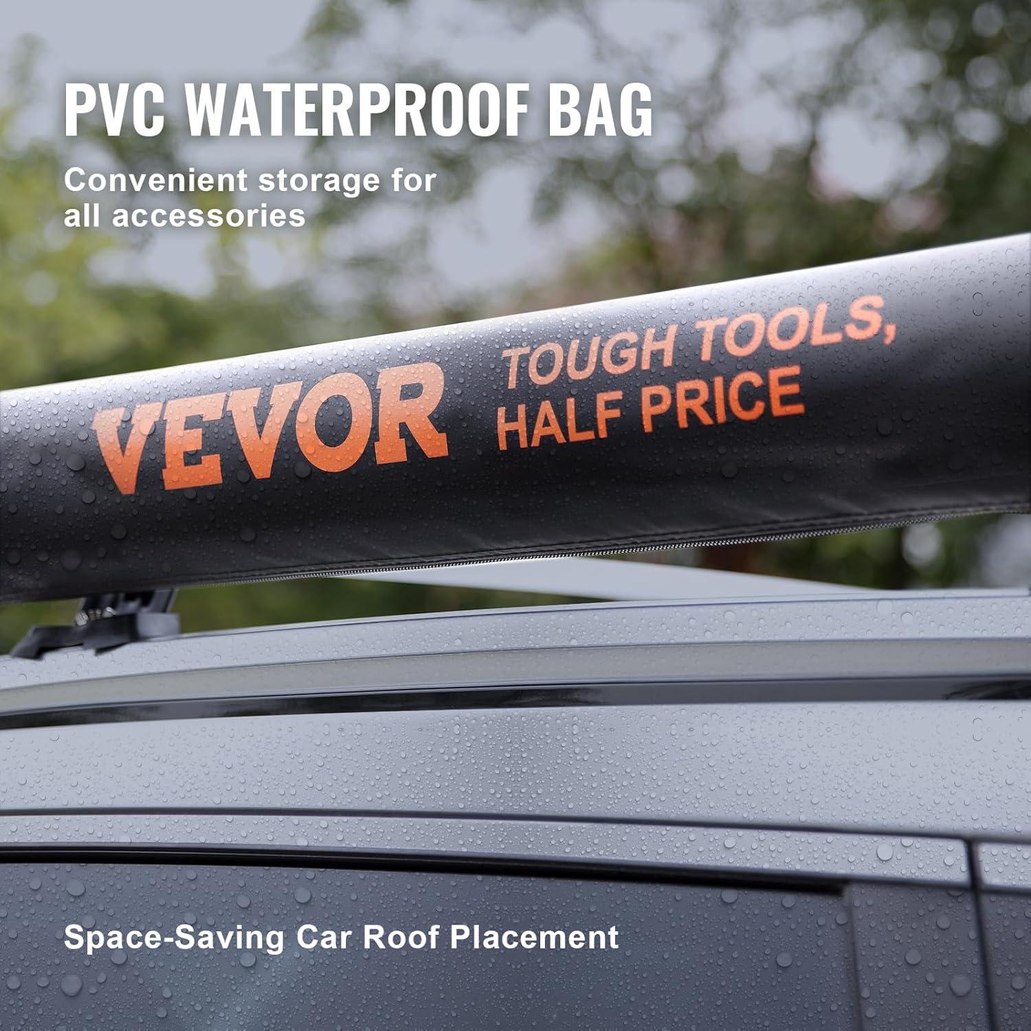 imageVEVOR 270 Degree Vehicle Overland Awning Free Standing Driver Side Waterproof Car Shelter UV50 Vehicle Awning for SUV Truck Van Ultimate Sun Protection 270LTEKhaki 270 82ft Car Awning