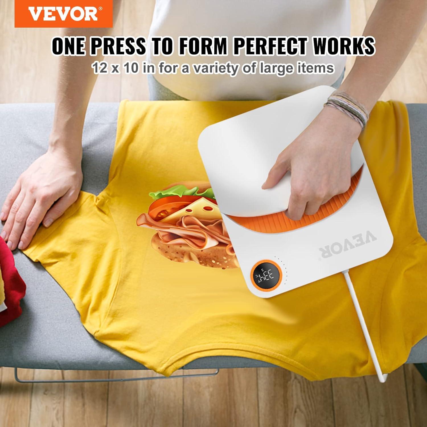 imageVEVOR 8 in 1 Heat Press Machine 15x15 Inch 360 Swing Away Tshirt Press Digital Professional Sublimation Heat Transfer for T Shirts Hat Cap Mug PlatePink