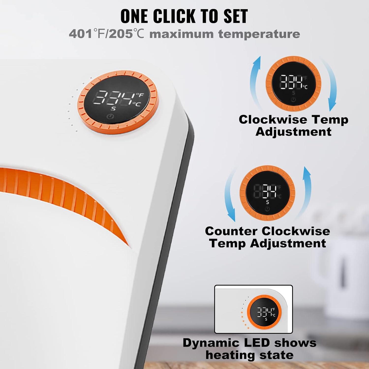 imageVEVOR 8 in 1 Heat Press Machine 15x15 Inch 360 Swing Away Tshirt Press Digital Professional Sublimation Heat Transfer for T Shirts Hat Cap Mug PlatePink