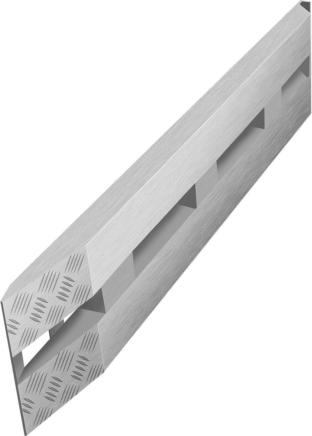 imageVEVOR Aluminum Ramps 1250lbs Straight Ramp with Treads and Load Straps Portable Loading Ramp for Motorcycles ATVs Trucks Lawn Mower Dirt Bike Garden Tractor 78quot L x 12quot W 2Pcs6000lbs