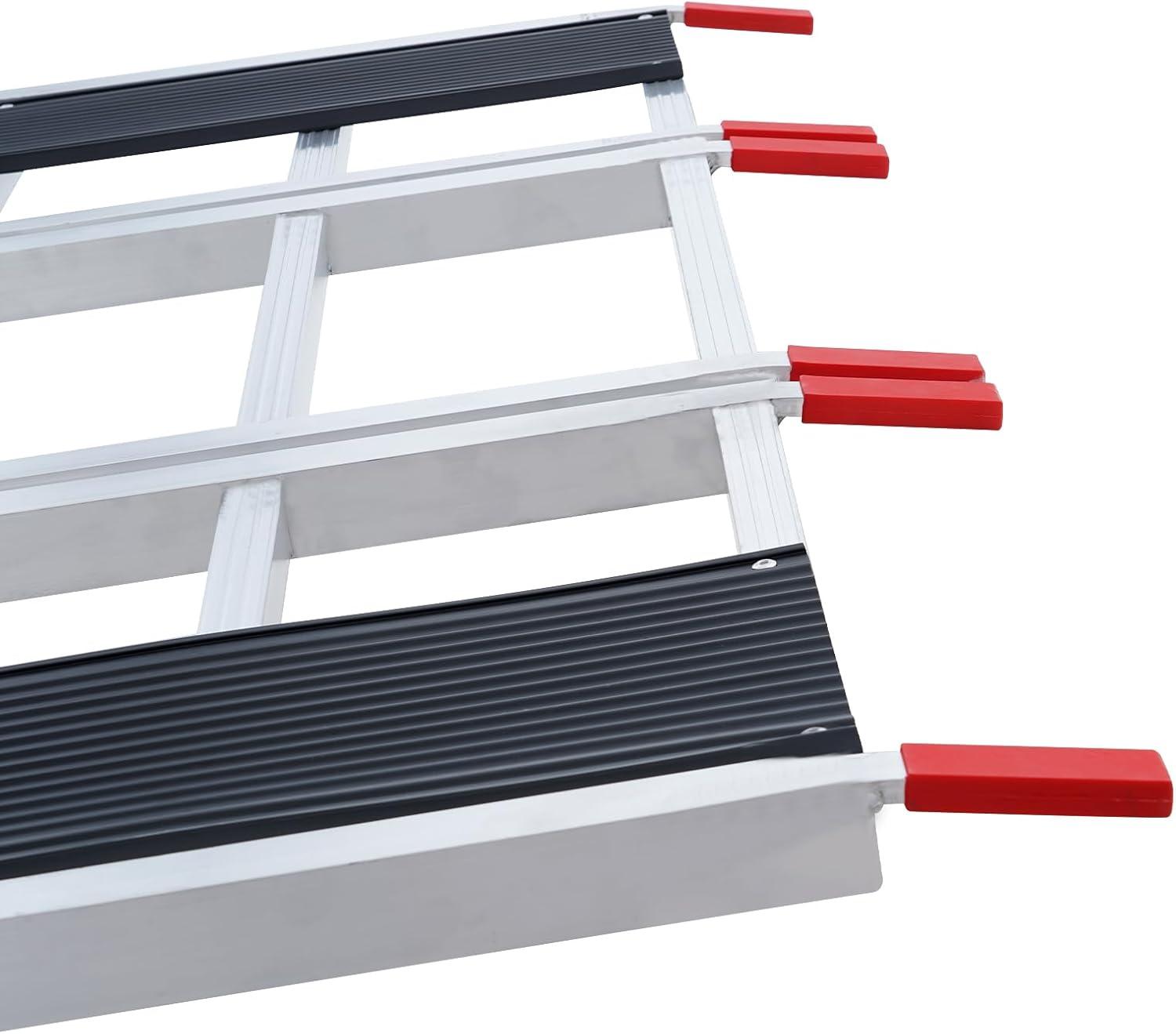 imageVEVOR Aluminum Ramps 880 LBS Capacity 472quot x 85quot Loading Ramps for Motorcycle Dirt Bike Trailer ATV UTV Garden Tractor and Lawn Mower 2PCS1500 lbs