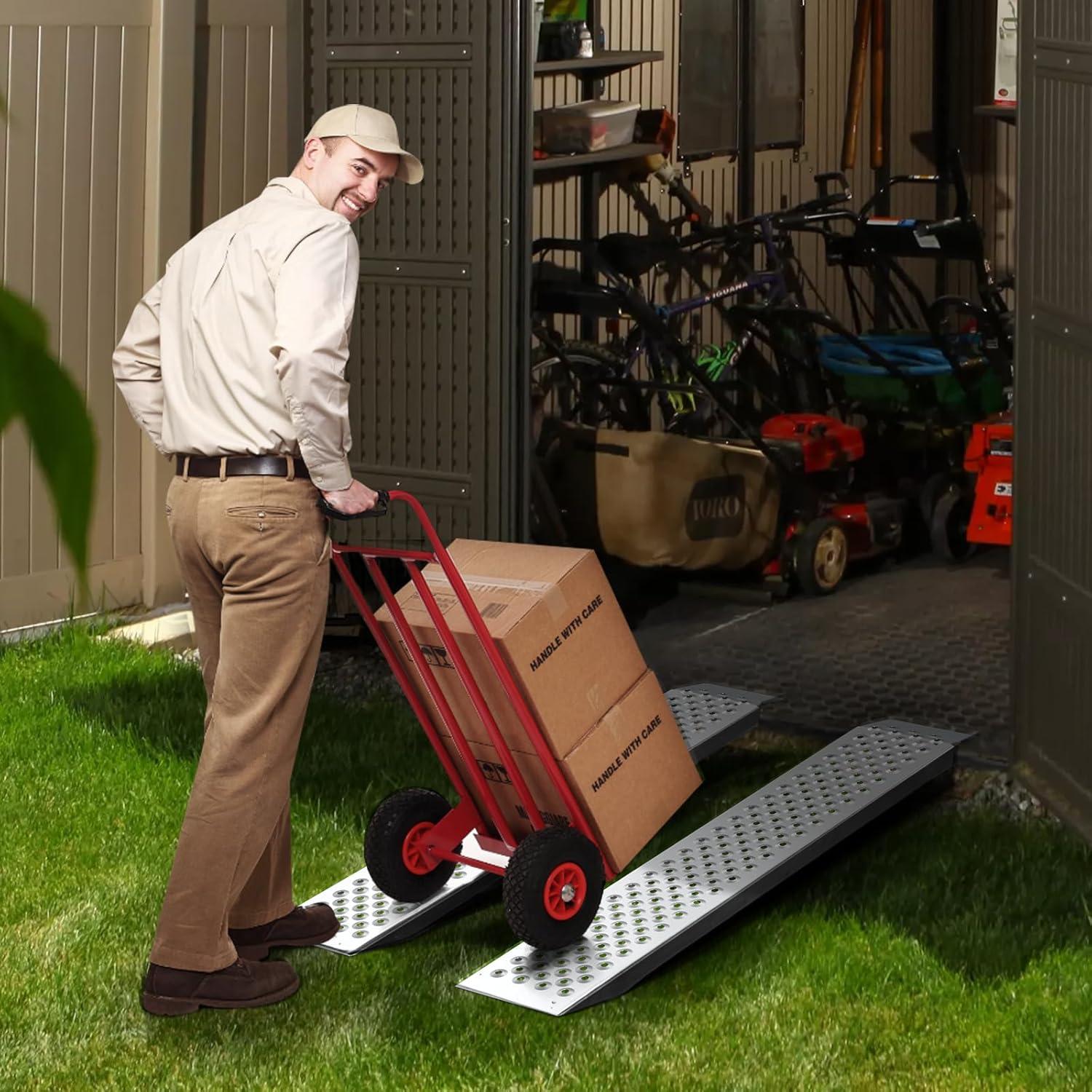 imageVEVOR Aluminum Ramps 880 LBS Capacity 472quot x 85quot Loading Ramps for Motorcycle Dirt Bike Trailer ATV UTV Garden Tractor and Lawn Mower 2PCS880lbs