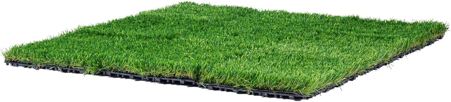 imageVEVOR Artifical Grass Turf 5 x 10 ft Thick Grass Rug Indoor Outdoor 138quot Realistic Synthetic Grass Mat with Drainage Holes Perfect for Patio Garden Lawn Home Backyard Dog Mats18 Pack  12x12