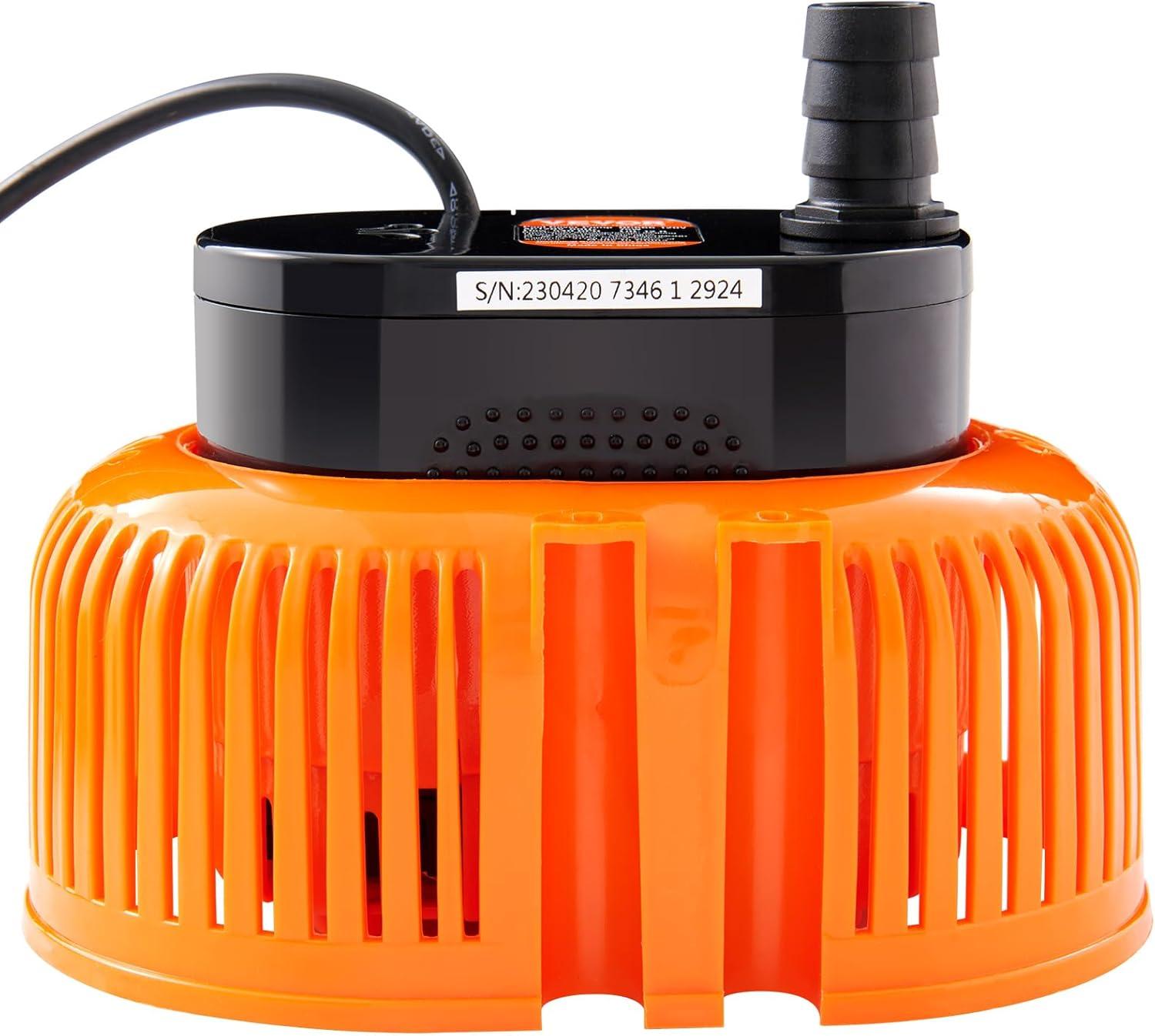 imageVEVOR Automatic Pool Cover Pump 12 HP 1600 GPH 120V Submersible Swimming Pool Cover Pump with 25 ft Power Cord 25 ft Max Head Lift Water Removal and Transfer Pump for Pool Draining Hot Tubs110 HP 540 GPH