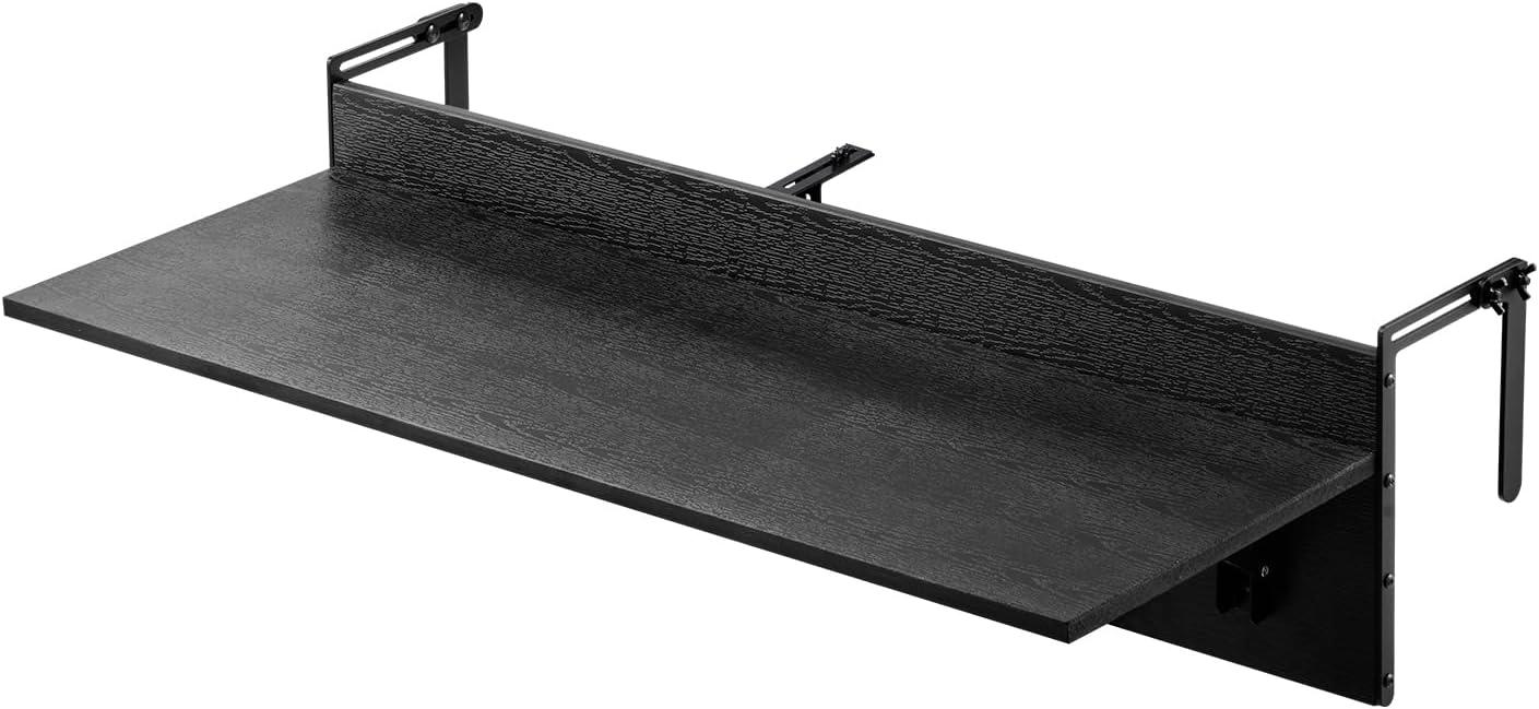 imageVEVOR Balcony Hanging Table 315 x 12 inch Folding Balcony Railing Table Outdoor Bar Table 50 lbs Loading Fit Railing from 1quot to 43quot Serving for Patio ampamp Deck48 x 12 inch