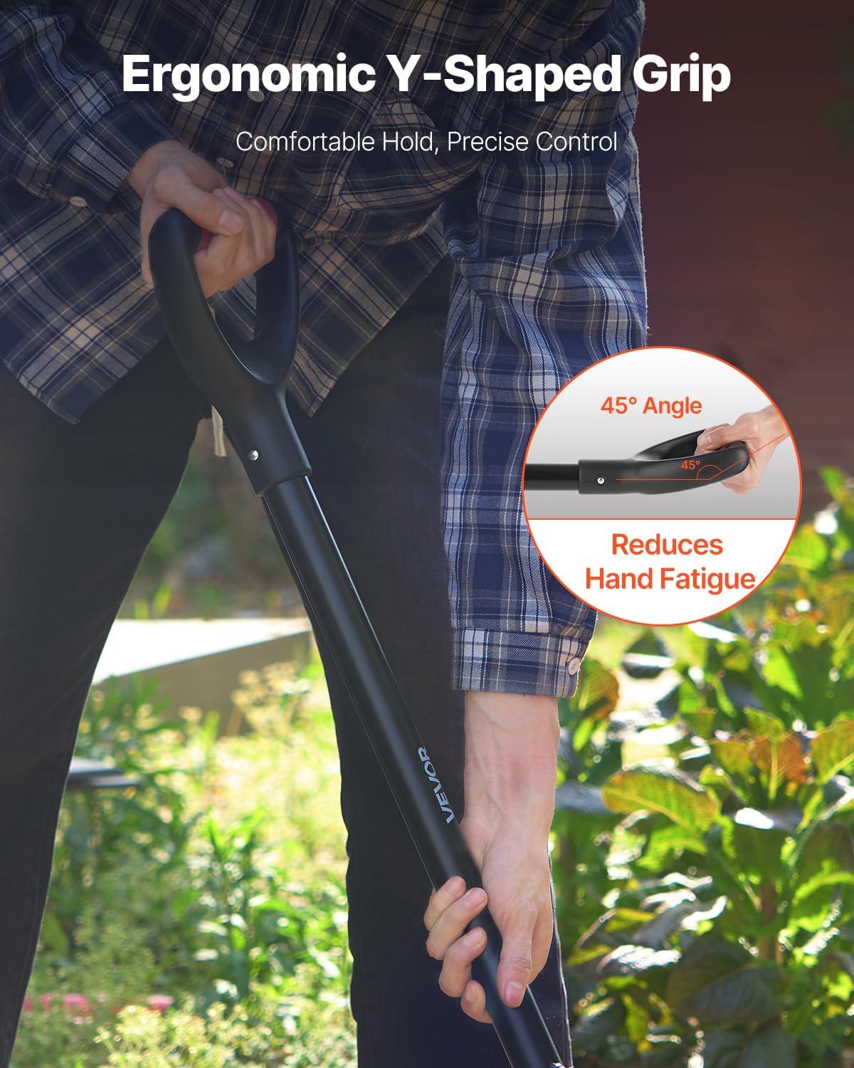 imageVEVOR Broad Fork 5Tine Pitchfork with Dual Fiberglass Handles Heavy Duty Garden Fork Ergonomic UShaped Design Broadfork Hand Tiller Gardening Tool for Composting Transplanting Aeration5Tine