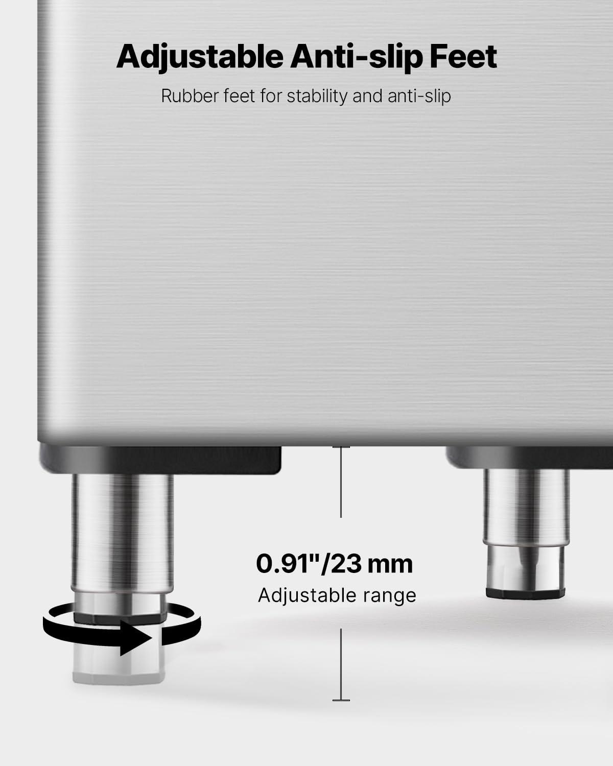 imageVEVOR Commercial Ice Maker Storage Bin 300 LBS Capacity IceBin Commercial Ice Storage Bin with Adjustable AntiSlip Rubber Feet Suitable for Restaurant Hotel and Beverage ShopsIce Storage Bin