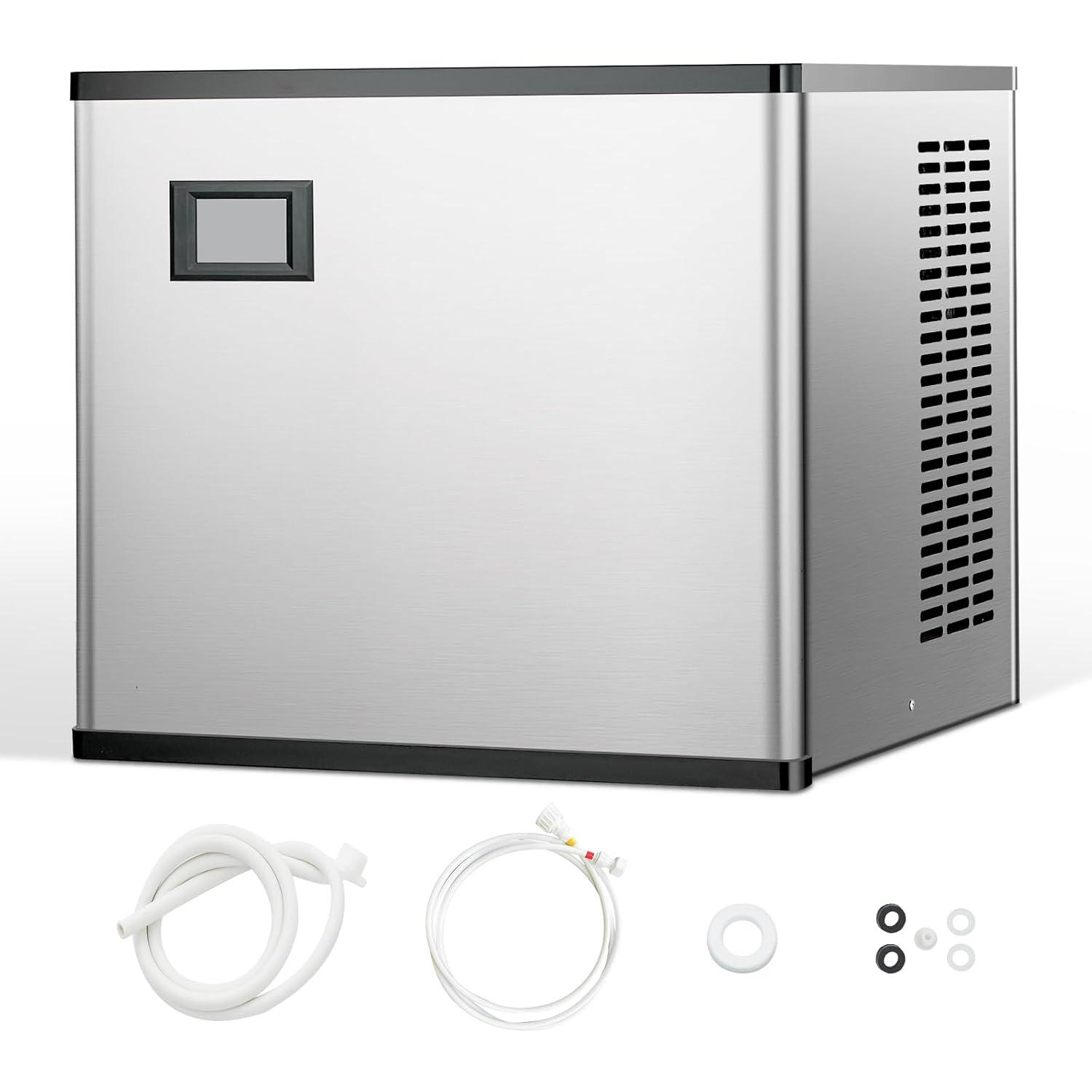 imageVEVOR Commercial Ice Maker Storage Bin 300 LBS Capacity IceBin Commercial Ice Storage Bin with Adjustable AntiSlip Rubber Feet Suitable for Restaurant Hotel and Beverage ShopsIce Maker Unit