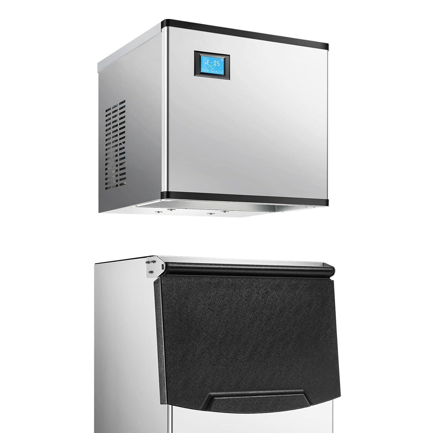 imageVEVOR Commercial Ice Maker Storage Bin 300 LBS Capacity IceBin Commercial Ice Storage Bin with Adjustable AntiSlip Rubber Feet Suitable for Restaurant Hotel and Beverage ShopsWhole Machine