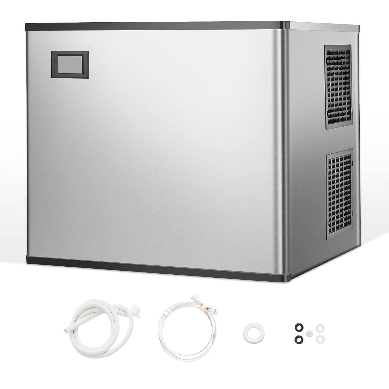 imageVEVOR Commercial Ice Maker Storage Bin 300 LBS Capacity IceBin Commercial Ice Storage Bin with Adjustable AntiSlip Rubber Feet Suitable for Restaurant Hotel and Beverage ShopsIce Maker Unit