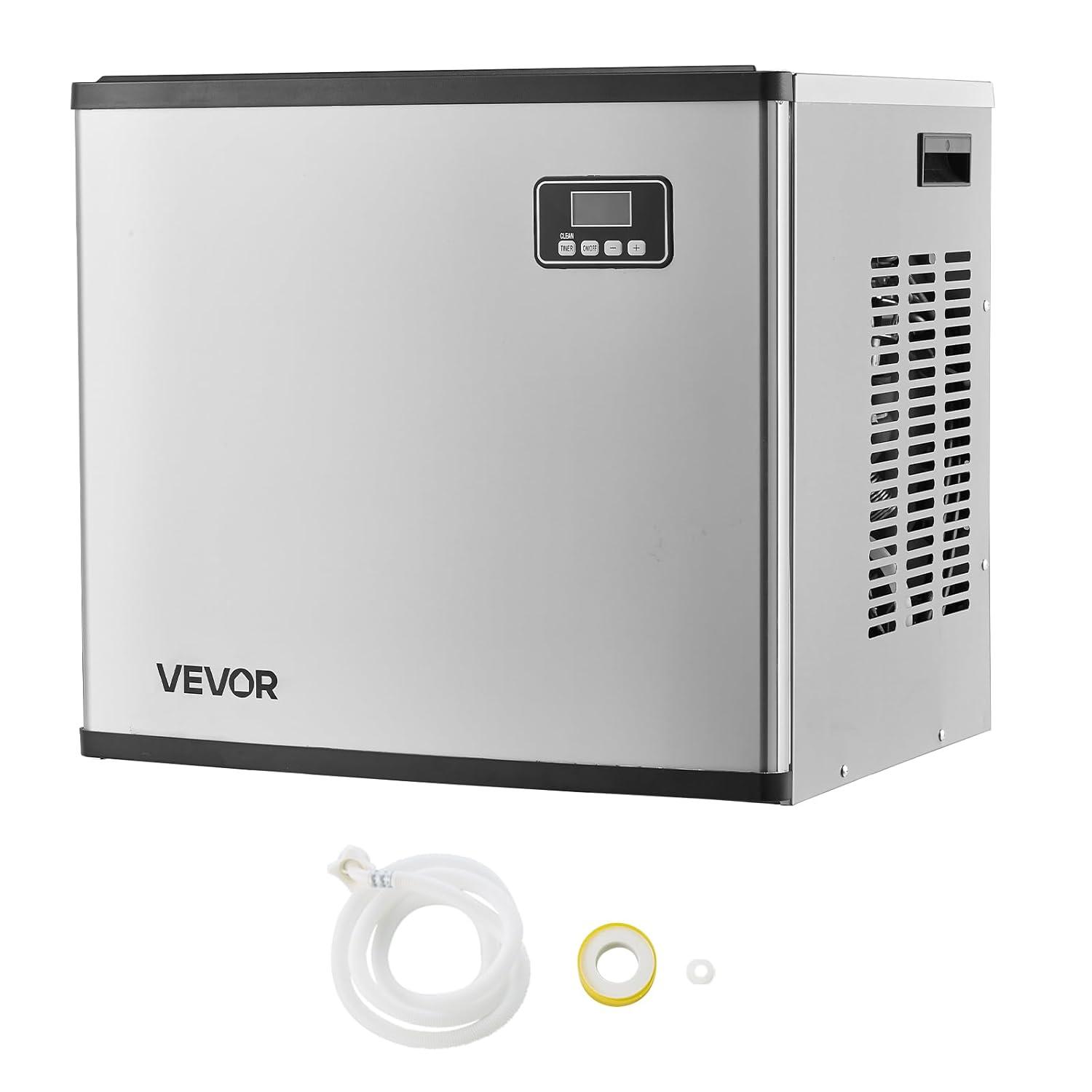 imageVEVOR Commercial Ice Maker Storage Bin 300 LBS Capacity IceBin Commercial Ice Storage Bin with Adjustable AntiSlip Rubber Feet Suitable for Restaurant Hotel and Beverage ShopsIce Maker Unit