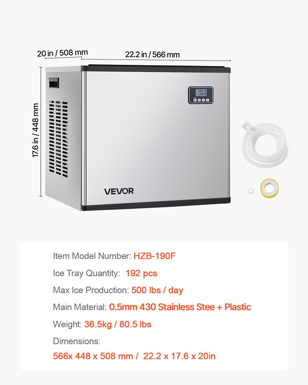 imageVEVOR Commercial Ice Maker Storage Bin 300 LBS Capacity IceBin Commercial Ice Storage Bin with Adjustable AntiSlip Rubber Feet Suitable for Restaurant Hotel and Beverage ShopsIce Maker Unit