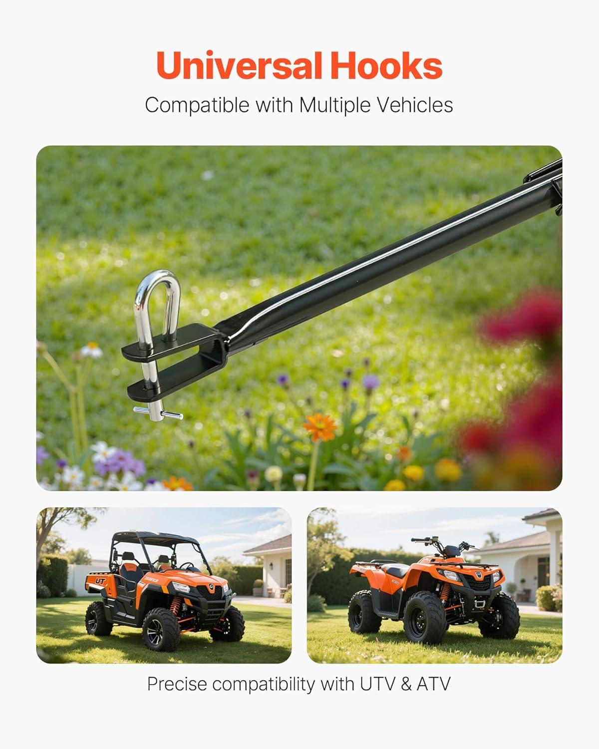 imageVEVOR Compost Spreader 244256quot Height Adjustable Handle 24quot Wide Lawn and Garden Peat Moss Roller with Side Latches Powder Coated Steel Mesh Basket for Spreading Manure Topsoil BlackBlack