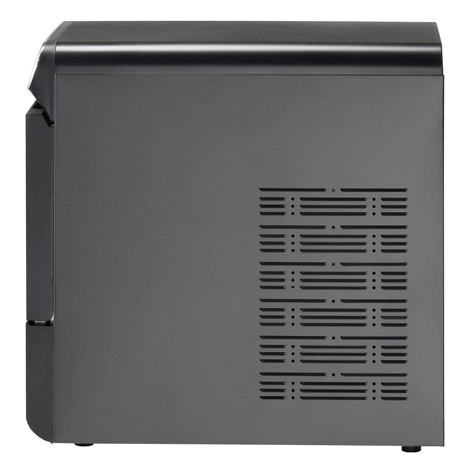 imageVEVOR Countertop Ice Maker 9 Cubes Ready in 6 Mins 26lbs in 24Hrs SelfCleaning Portable Ice Maker with Ice Scoop and Basket Ice Machine with 2 Sizes Bullet Ice for Home Kitchen Office Bar Party37lbsauto refill