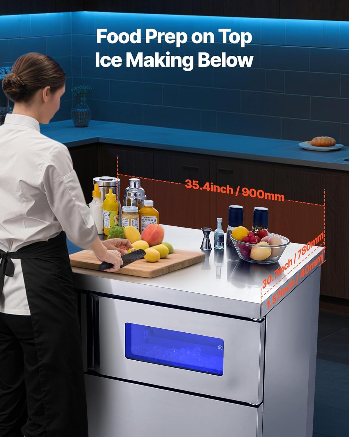 imageVEVOR Countertop Ice Maker 9 Cubes Ready in 6 Mins 26lbs in 24Hrs SelfCleaning Portable Ice Maker with Ice Scoop and Basket Ice Machine with 2 Sizes Bullet Ice for Home Kitchen Office Bar Party265 lbs24H