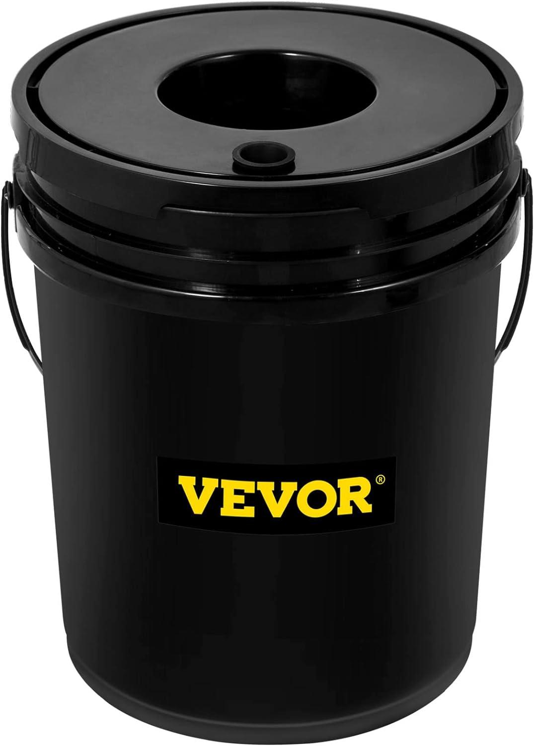 imageVEVOR DWC Hydroponic System 5 Gallon 8 Buckets Deep Water Culture Growing Bucket Hydroponics Grow Kit with Pump Air Stone and Water Level Device for IndoorOutdoor Leafy Vegetables4 Buckets