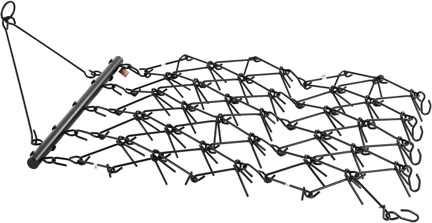 imageVEVOR Drag Harrow 4 x 5 ft Chain Harrow  Made from Q235 Steel UTV Tractor Attachments for Landscape Leveling or Sod Prepping Durable Harrow Rake for Gravel Driveway Farm Field Garden Black4 x 56 ft