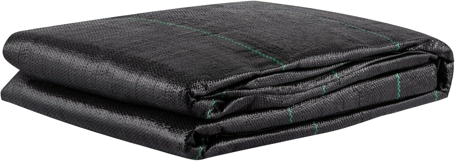imageVEVOR Driveway Fabric Heavy Duty 6x300ft 3oz Woven Landscape Fabric Garden Weed Barrier Fabric Weed Control Fabric Geotextile Fabric for Landscaping Ground Cover Weed Block Gardening Mat BlackWoven