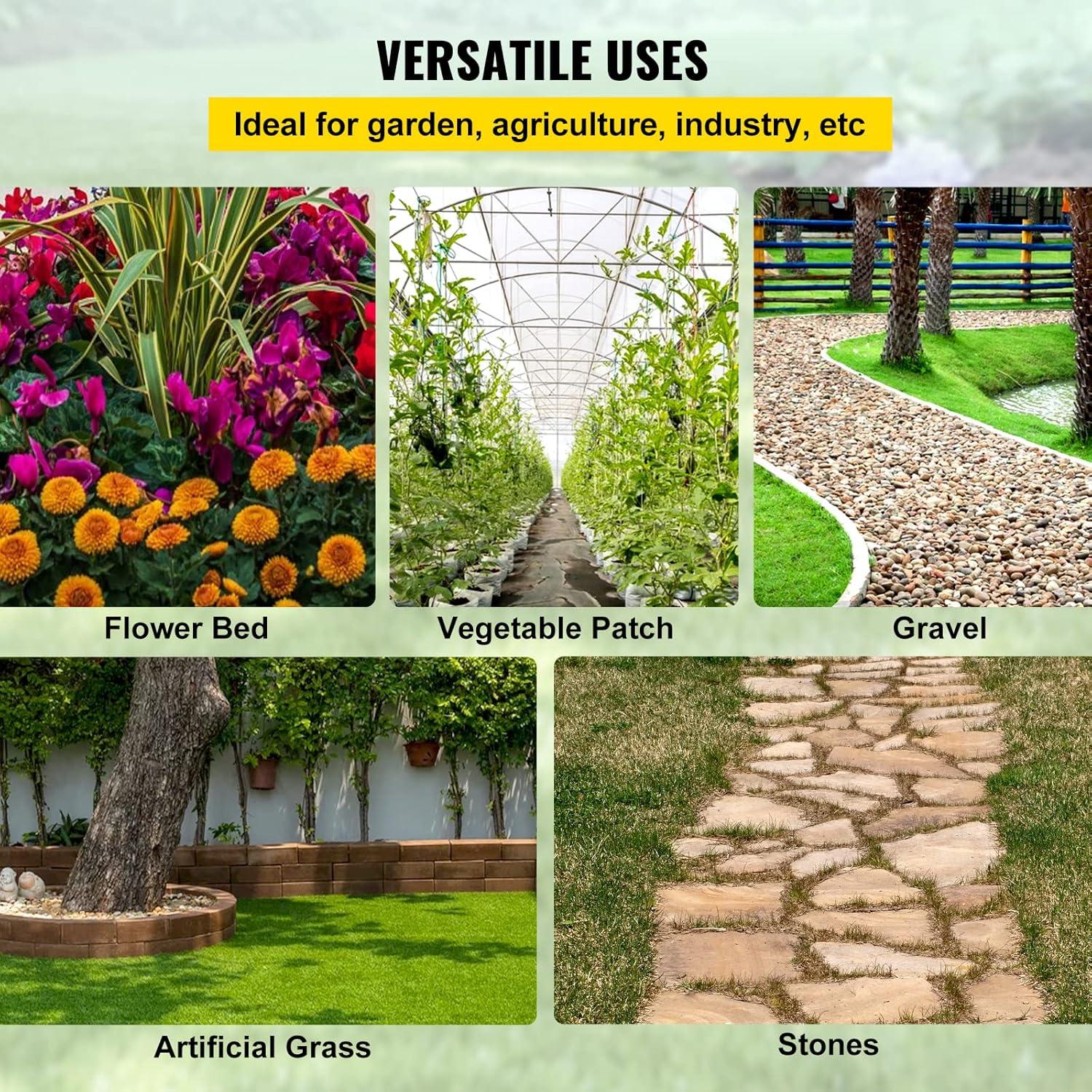 imageVEVOR Driveway Fabric Heavy Duty 6x300ft 3oz Woven Landscape Fabric Garden Weed Barrier Fabric Weed Control Fabric Geotextile Fabric for Landscaping Ground Cover Weed Block Gardening Mat BlackWoven