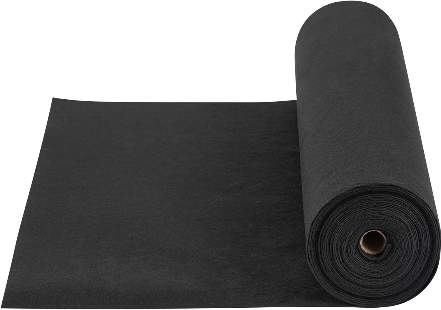 imageVEVOR Driveway Fabric Heavy Duty 6x300ft 3oz Woven Landscape Fabric Garden Weed Barrier Fabric Weed Control Fabric Geotextile Fabric for Landscaping Ground Cover Weed Block Gardening Mat BlackNon Woven