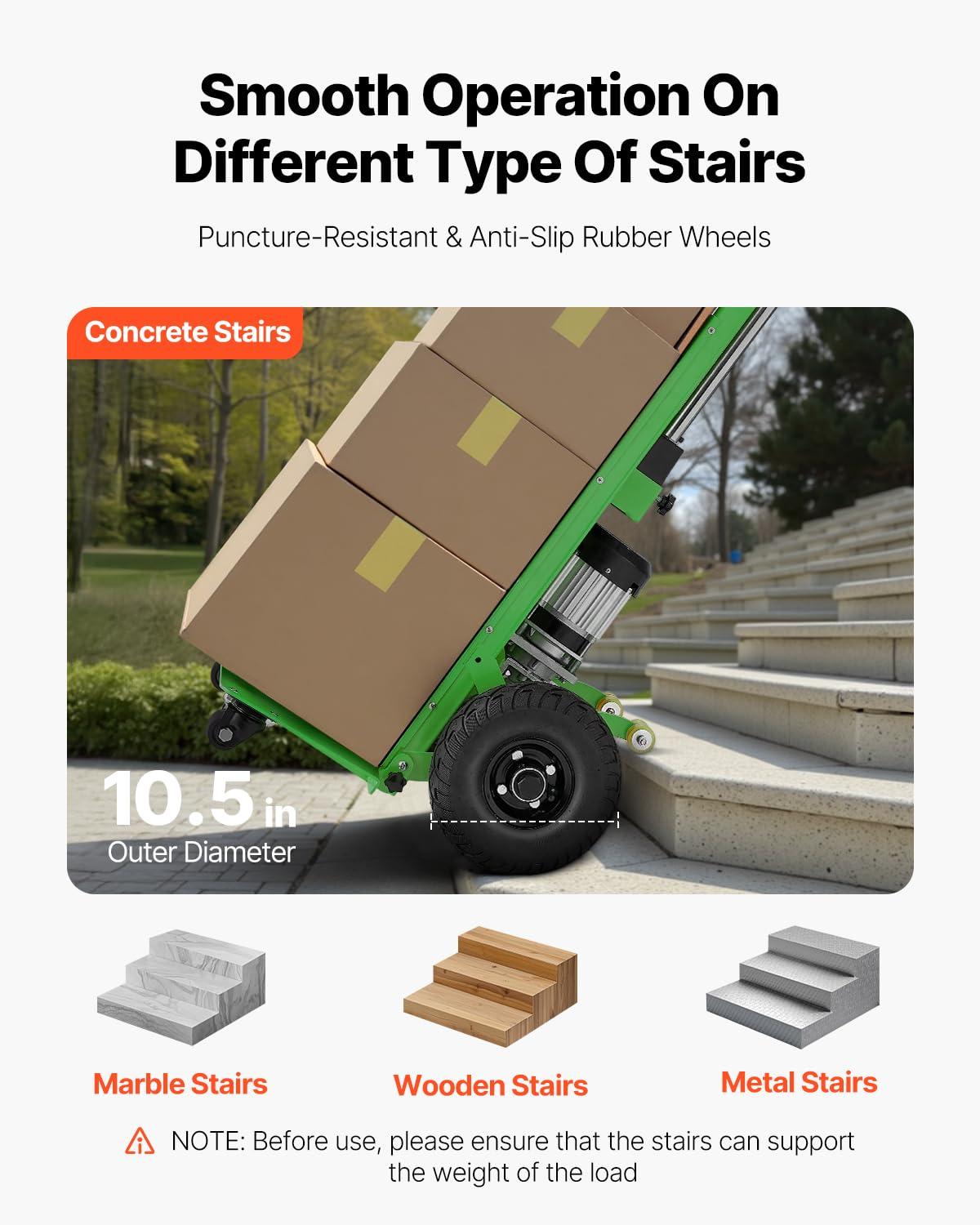 imageVEVOR Electric Stair Climbing Dolly 880lbs Electric Stair Climbing Hand Trucks with 1575in Rope ampamp Extendable Handle Heavy Duty Stair Climber for Warehouse Logistics Moving FurnitureBlueGreen