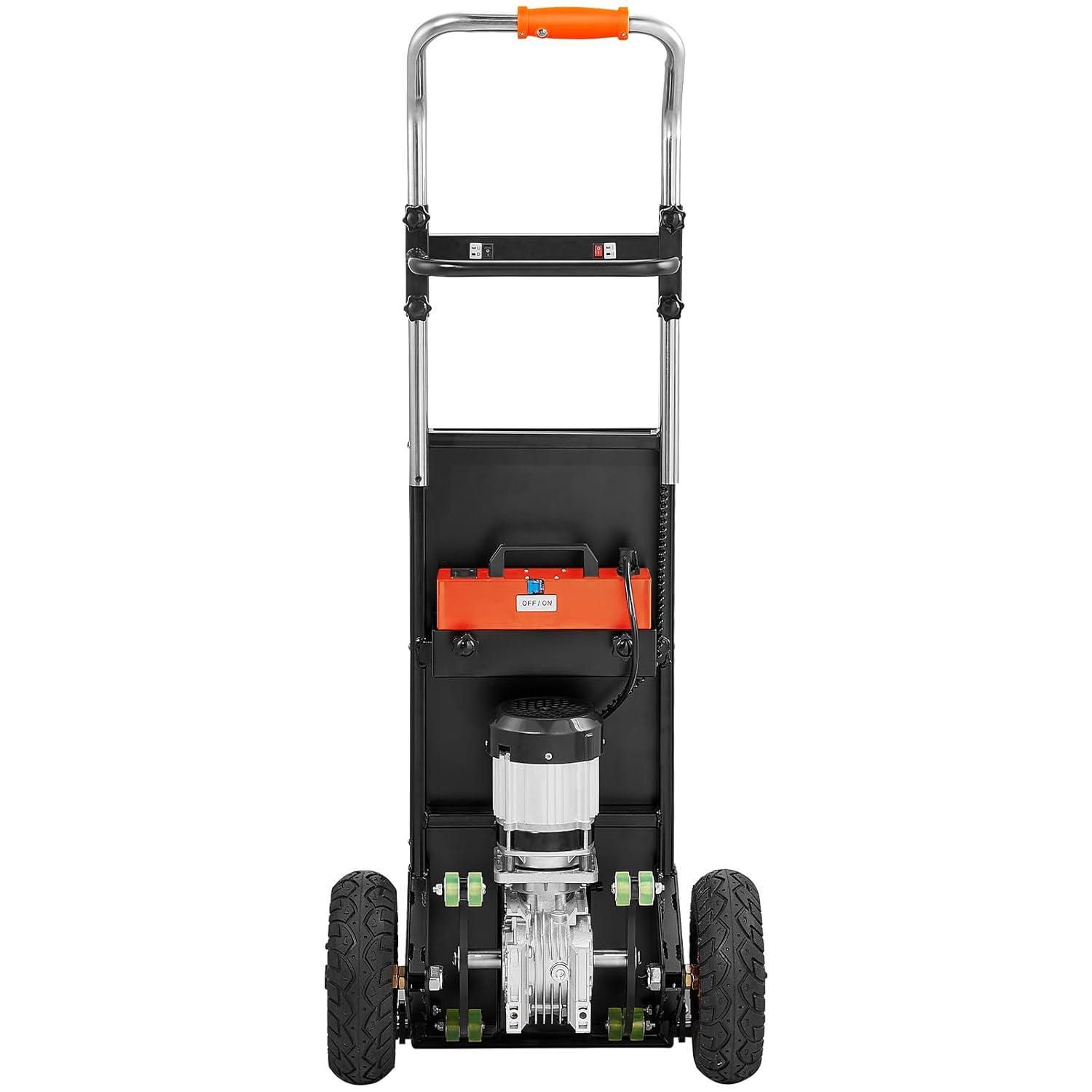 imageVEVOR Electric Stair Climbing Dolly 880lbs Electric Stair Climbing Hand Trucks with 1575in Rope ampamp Extendable Handle Heavy Duty Stair Climber for Warehouse Logistics Moving FurnitureBlueBlack