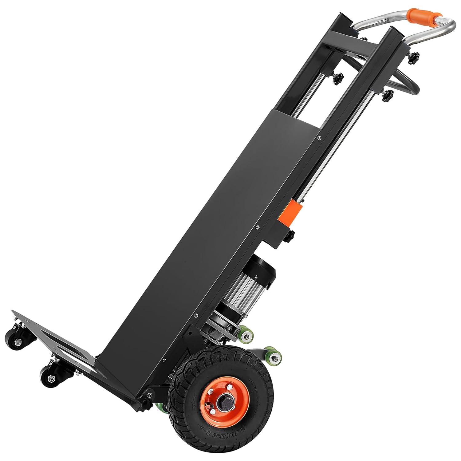 imageVEVOR Electric Stair Climbing Dolly 880lbs Electric Stair Climbing Hand Trucks with 1575in Rope ampamp Extendable Handle Heavy Duty Stair Climber for Warehouse Logistics Moving FurnitureBlueBlack