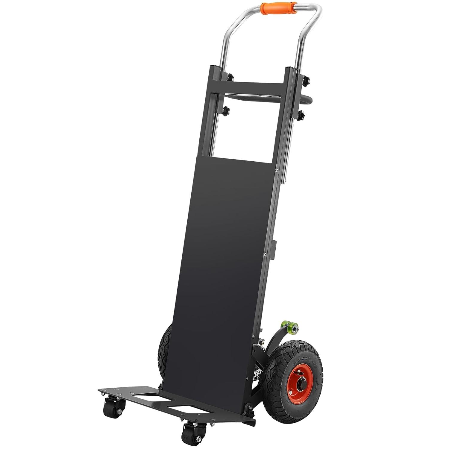 imageVEVOR Electric Stair Climbing Dolly 880lbs Electric Stair Climbing Hand Trucks with 1575in Rope ampamp Extendable Handle Heavy Duty Stair Climber for Warehouse Logistics Moving FurnitureBlueBlack