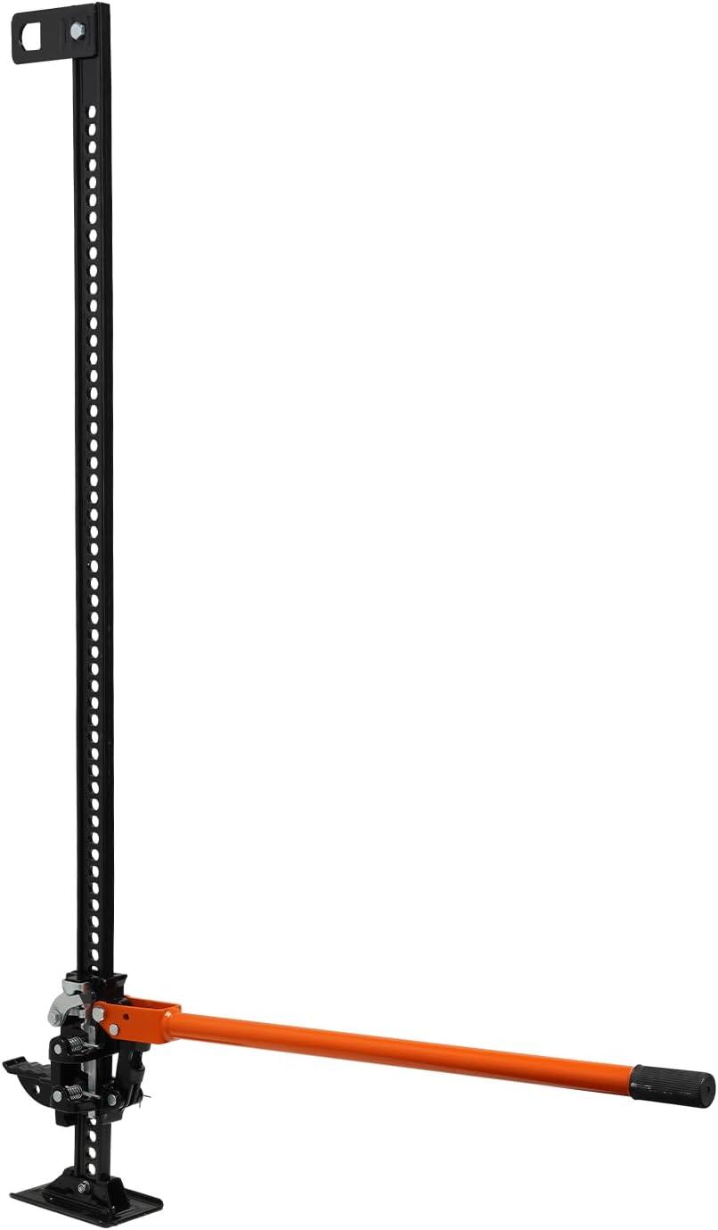 imageVEVOR Farm Jack60quot Utility High Lift Farm Jack 7000 lbs Capacity Ratcheting Off Road Utility Jack HeavyDuty Farm Jack for Tractor Truck SUV Bumper Lift Orange60 inch