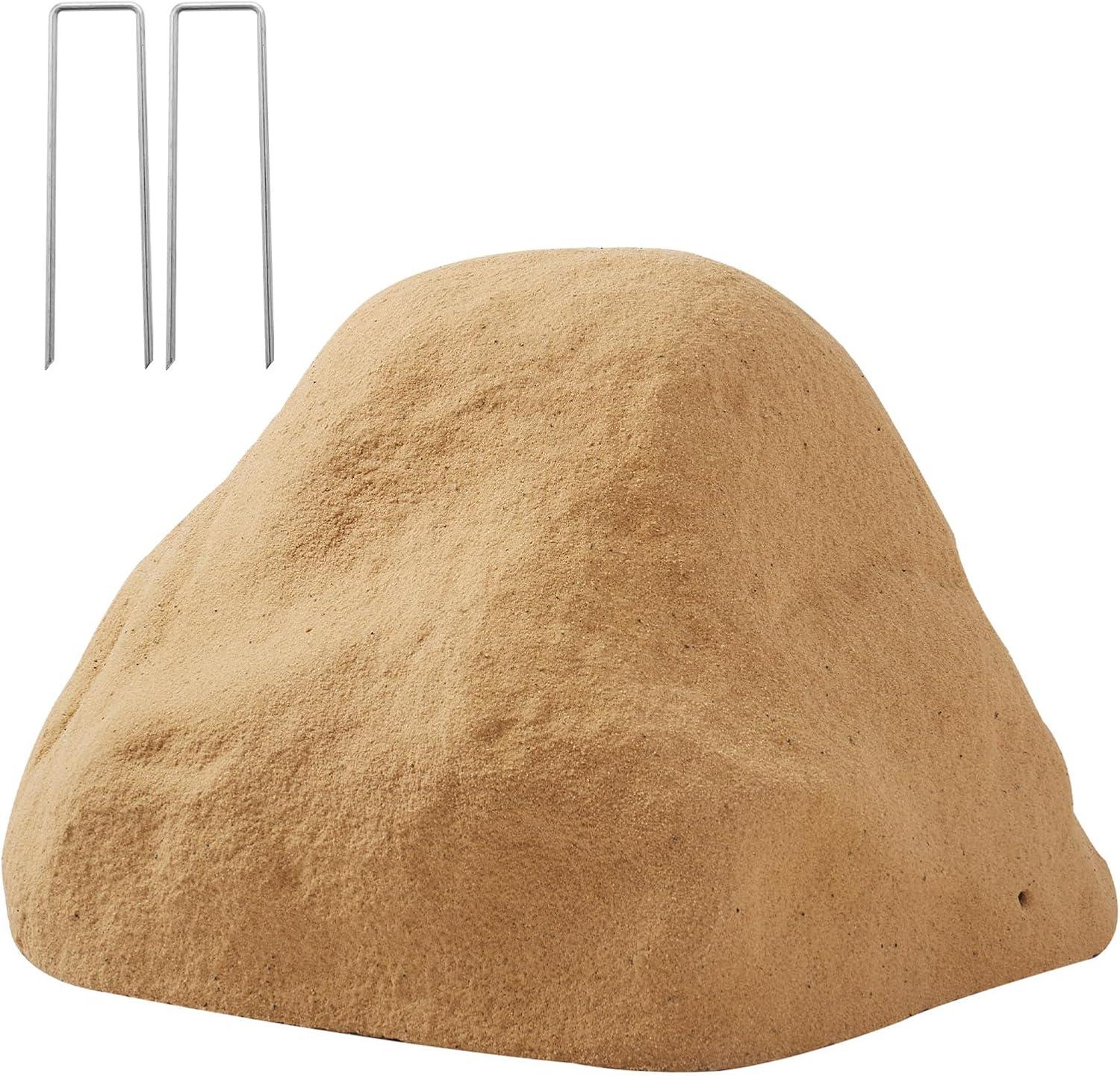 imageVEVOR Faux Rock Cover Outdoor Fake Rock Well Pump Cover Realistic Natural Texture Lightweight ampamp WeatherResistant Artificial Boulder for Landscaping Garden Yard Dcor Sandy Brown Small SizeIrregular conesmall sizesandy color