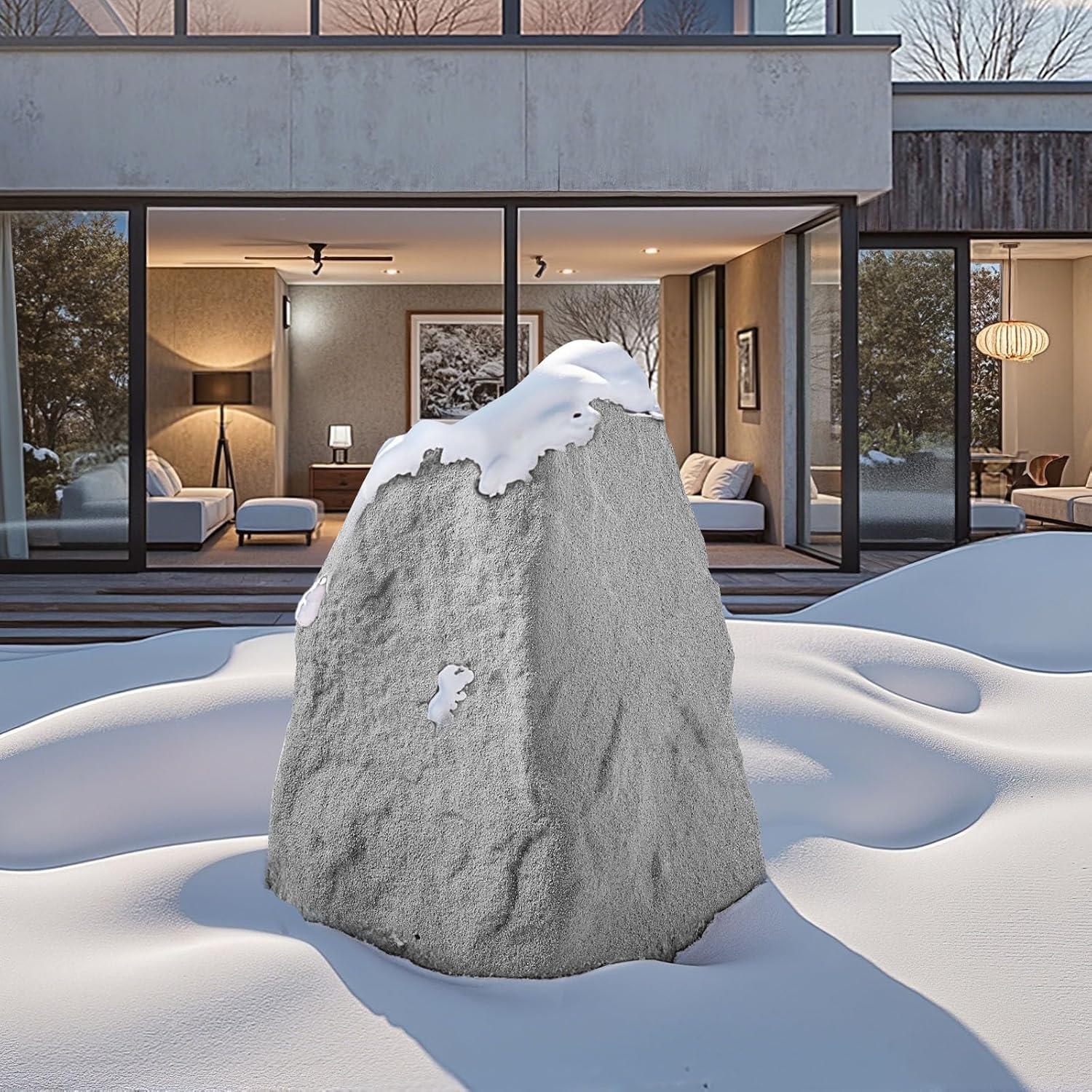 imageVEVOR Faux Rock Cover Outdoor Fake Rock Well Pump Cover Realistic Natural Texture Lightweight ampamp WeatherResistant Artificial Boulder for Landscaping Garden Yard Dcor Sandy Brown Small SizeIrregular coneMedium sizedark grey