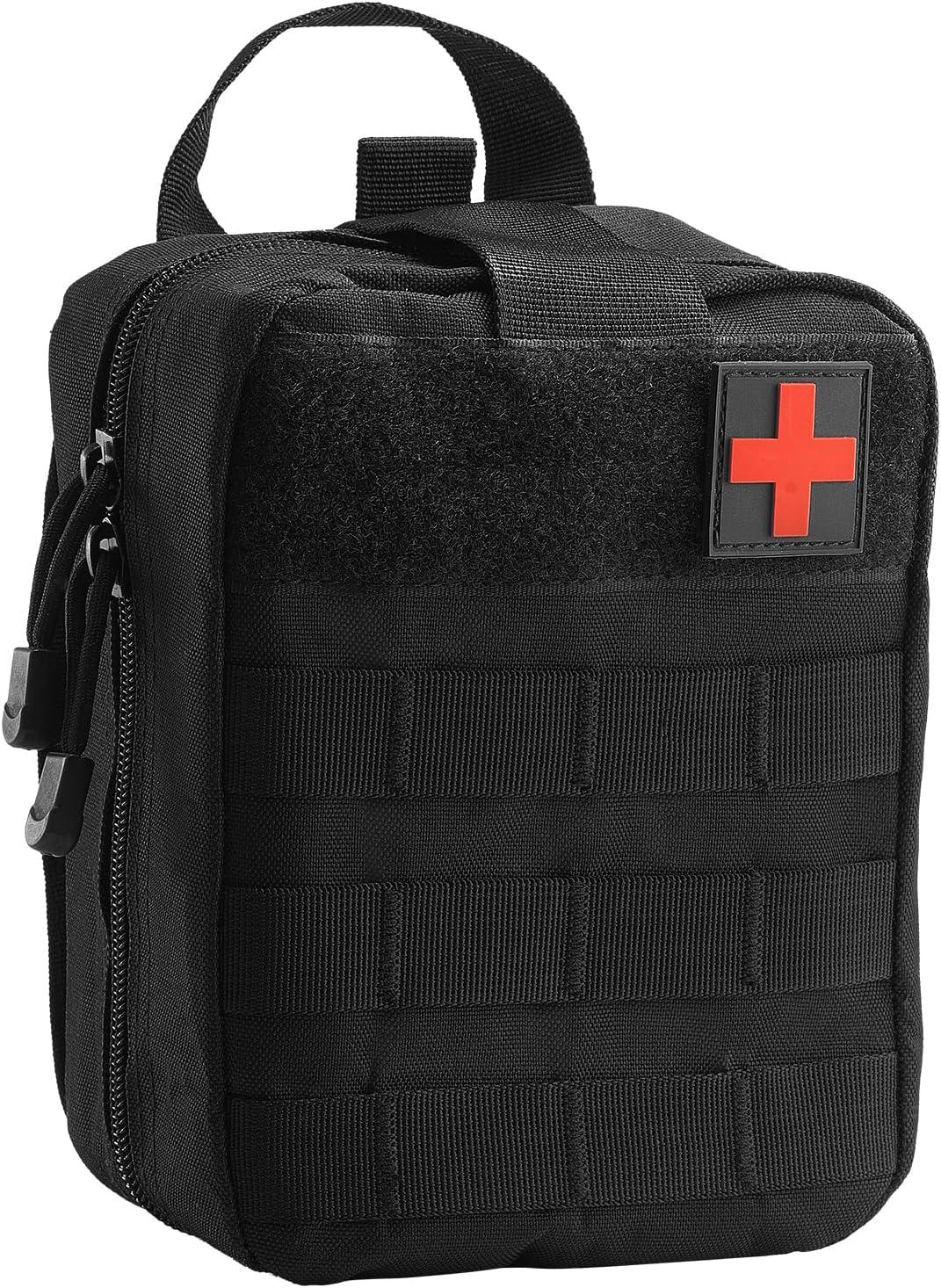 imageVEVOR First Aid Kit 500 Pieces 600D Nylon Large Survival First Aid Bag Emergency Medical Supplies for Home Car Office Travel Camping Truck Hiking Sports Vehicle and Outdoor EmergenciesBlack