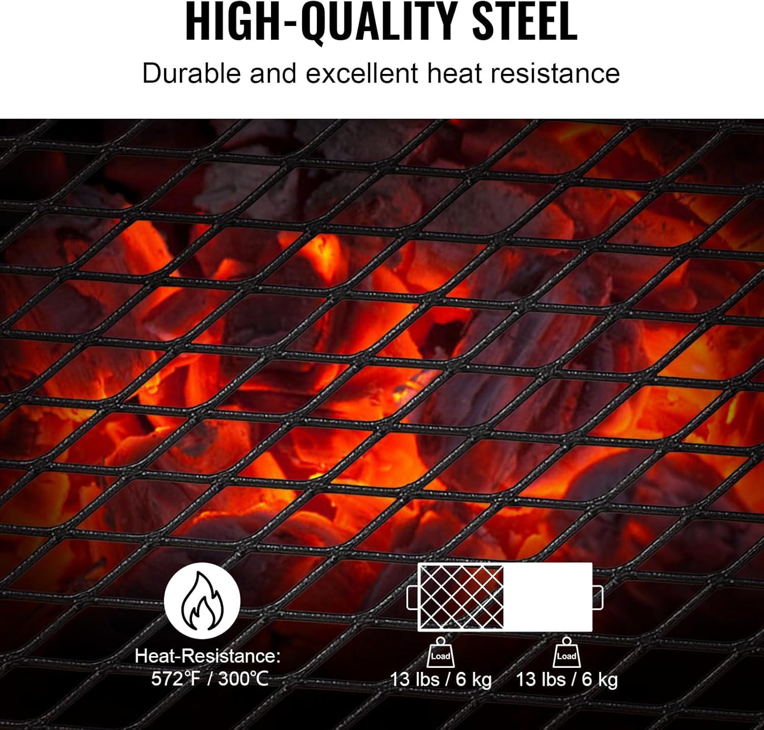 imageVEVOR Folding Campfire Grill Heavy Duty Steel Mesh Grate 224quot Portable Camping Grates Over Fire Pit Camp Fire Cooking Equipment with Legs Carrying Bag Grilling Rack for Outdoor Open Flame Cooking22411 inch