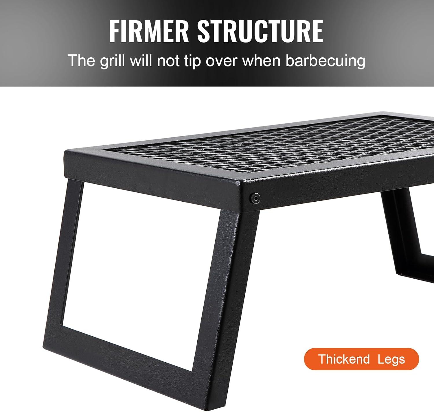 imageVEVOR Folding Campfire Grill Heavy Duty Steel Mesh Grate 224quot Portable Camping Grates Over Fire Pit Camp Fire Cooking Equipment with Legs Carrying Bag Grilling Rack for Outdoor Open Flame Cooking181212 inch