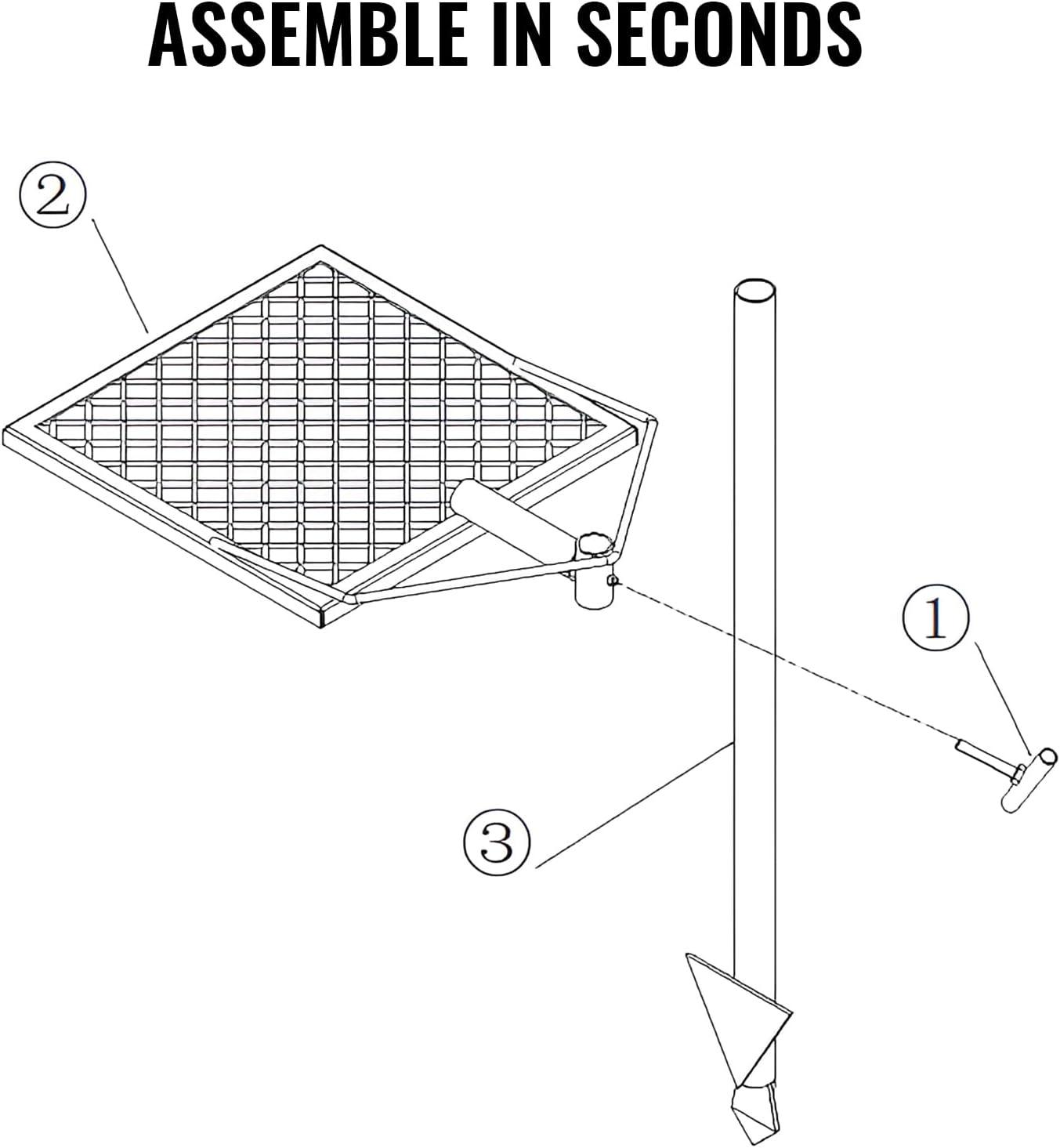 imageVEVOR Folding Campfire Grill Heavy Duty Steel Mesh Grate 224quot Portable Camping Grates Over Fire Pit Camp Fire Cooking Equipment with Legs Carrying Bag Grilling Rack for Outdoor Open Flame Cooking1616 inch