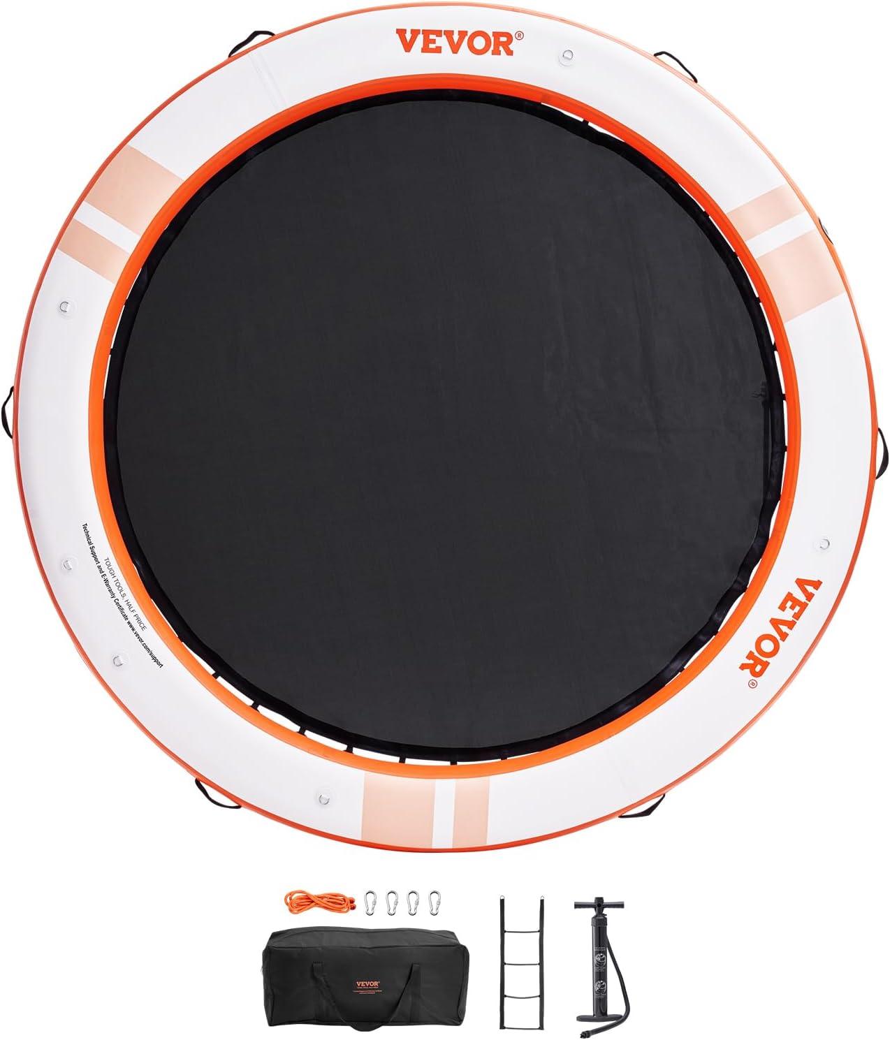 imageVEVOR Inflatable Floating Dock Inflatable Dock Platform NonSlip Air Dock Platform with Portable Carrying Bag ampamp Detachable Ladder Floating Platform Island Raft for Pool Beach Ocean8 FTCircle Version