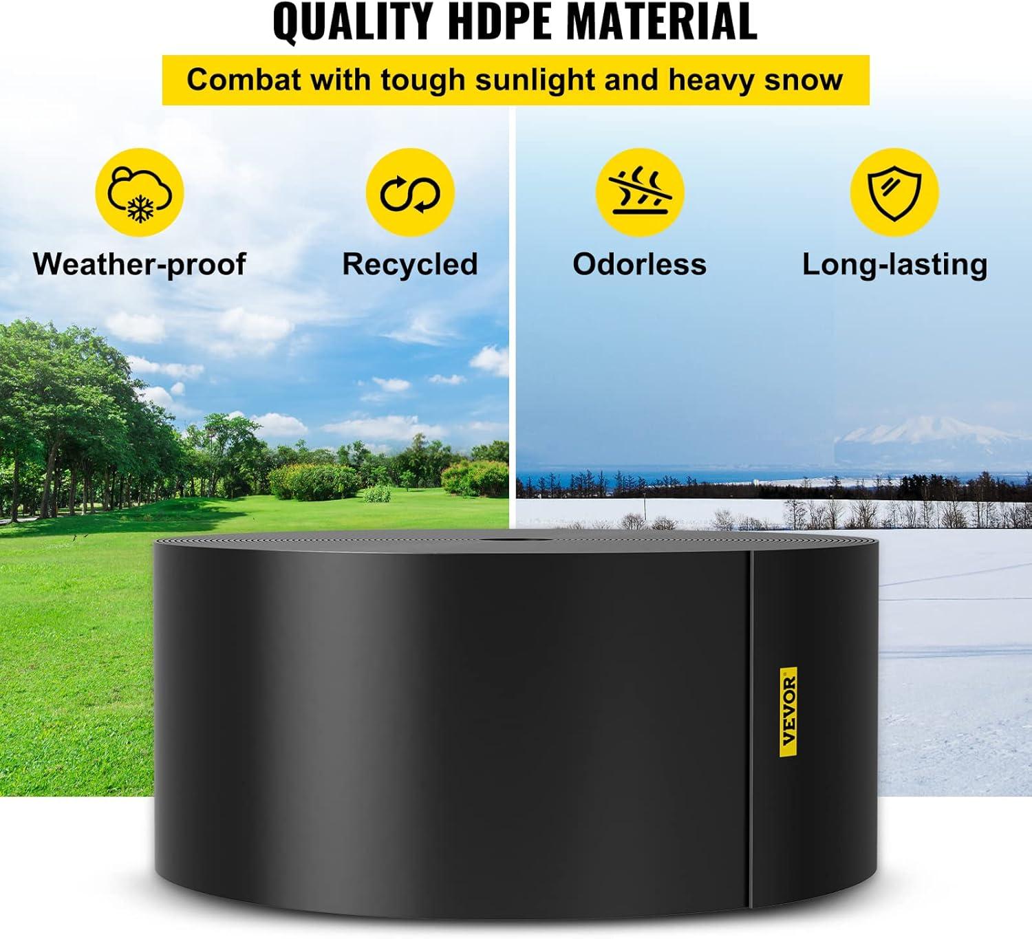 imageVEVOR Landscape Edging 10 inch Depth 60 ft Total Length Recycled HDPE Coiled Terrace Board Flexible Bender Border for Landscaping Lawn Garden Yard Against Invading Weeds Black80 FT