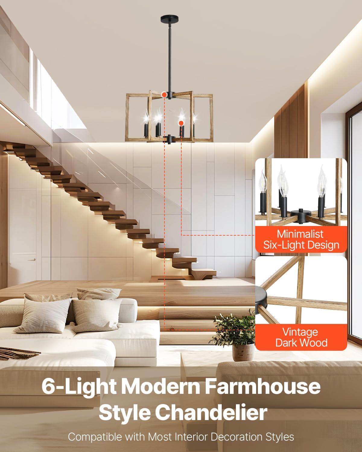 imageVEVOR Landscape Lighting 6W Low Voltage LED Landscape Lights IP66 Waterproof Landscape Spotlights Yard Lawn Garden Pathway Outdoor Lights 12V 24V 450LM Warm White 3000K 12 Pack with ConnectorsIndoorLantern Chandelier