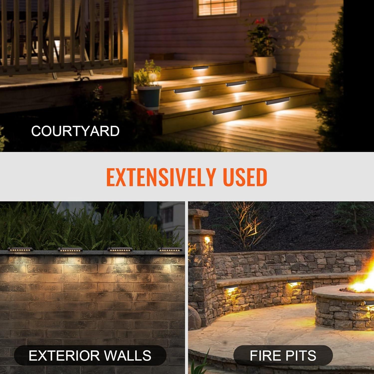 imageVEVOR Landscape Lighting 6W Low Voltage LED Landscape Lights IP66 Waterproof Landscape Spotlights Yard Lawn Garden Pathway Outdoor Lights 12V 24V 450LM Warm White 3000K 12 Pack with ConnectorsOutdoorLandscape Lights