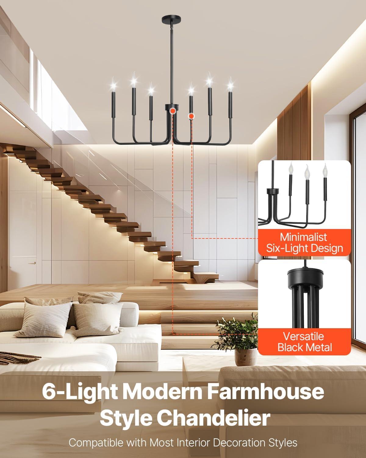 imageVEVOR Landscape Lighting 6W Low Voltage LED Landscape Lights IP66 Waterproof Landscape Spotlights Yard Lawn Garden Pathway Outdoor Lights 12V 24V 450LM Warm White 3000K 12 Pack with ConnectorsIndoorClaw Chandelier