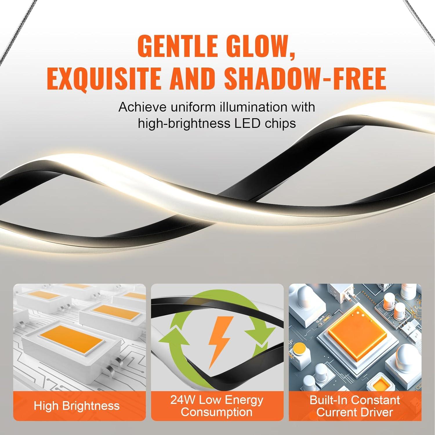 imageVEVOR Landscape Lighting 6W Low Voltage LED Landscape Lights IP66 Waterproof Landscape Spotlights Yard Lawn Garden Pathway Outdoor Lights 12V 24V 450LM Warm White 3000K 12 Pack with ConnectorsIndoorModern Chandelier Light
