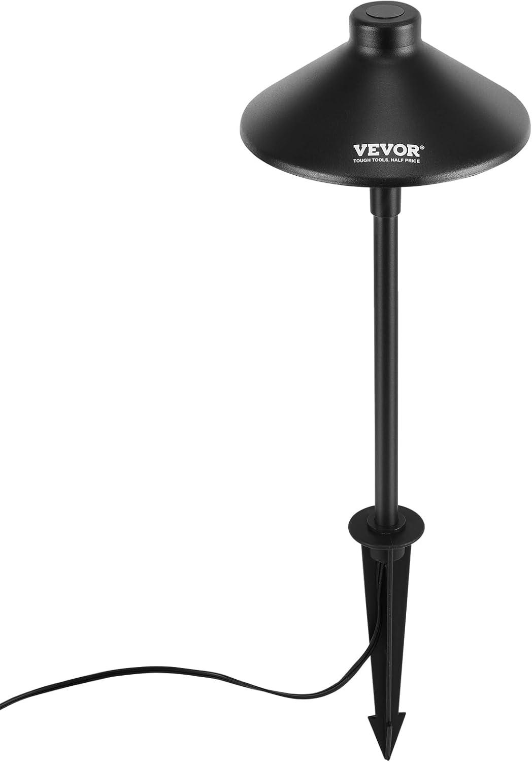 imageVEVOR Landscape Lighting 6W Low Voltage LED Landscape Lights IP66 Waterproof Landscape Spotlights Yard Lawn Garden Pathway Outdoor Lights 12V 24V 450LM Warm White 3000K 12 Pack with ConnectorsOutdoorWalkway Lights