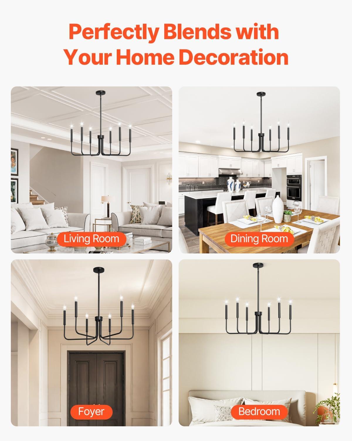 imageVEVOR Landscape Lighting 6W Low Voltage LED Landscape Lights IP66 Waterproof Landscape Spotlights Yard Lawn Garden Pathway Outdoor Lights 12V 24V 450LM Warm White 3000K 12 Pack with ConnectorsIndoorClaw Chandelier
