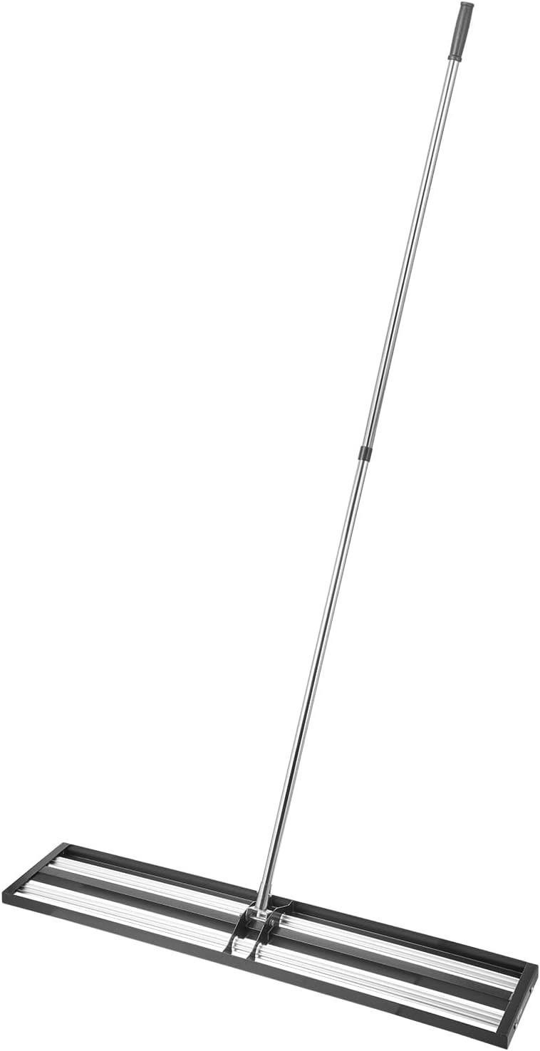imageVEVOR Lawn Leveling Rake 48quotquotx10quotquot Level Lawn Tool HeavyDuty Lawn Leveler with 78quotquot Steel Extended Handle Yard Leveling Rake Suit for Garden Golf Lawn Farm Green48x10